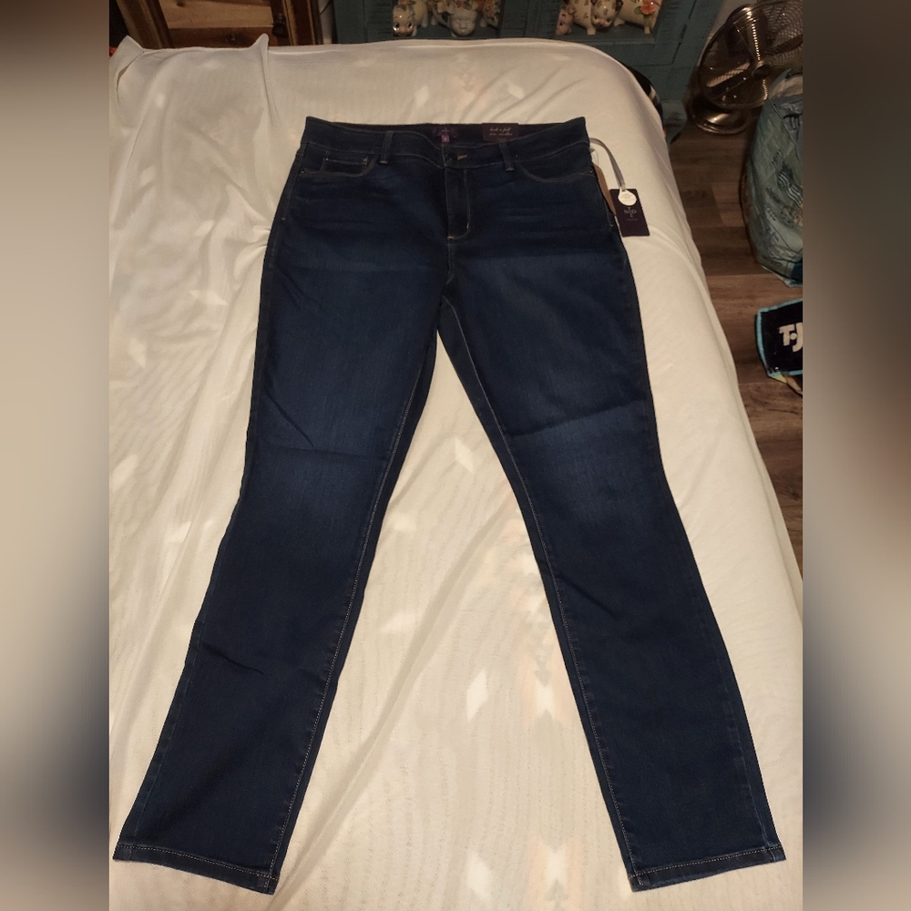 NYDJ Midnight Blue Skinny Jeans Size 16